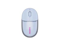 Canyon OnClick 24, 2v1 bezdrôtová optická myš Bluetooth / 2.4 GHz, 1.200 dpi, akumulátor 5.000 mAh, modrá