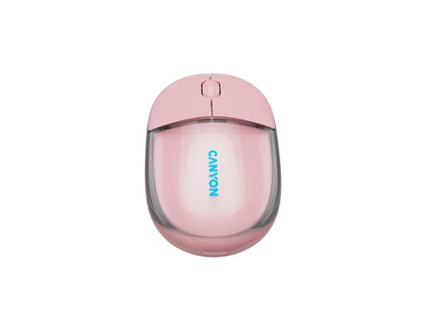 Canyon OnClick 24, 2v1 bezdrôtová optická myš Bluetooth / 2.4 GHz, 1.200 dpi, akumulátor 5.000 mAh, ružová
