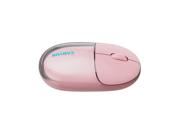 Canyon OnClick 24, 2v1 bezdrôtová optická myš Bluetooth / 2.4 GHz, 1.200 dpi, akumulátor 5.000 mAh, ružová