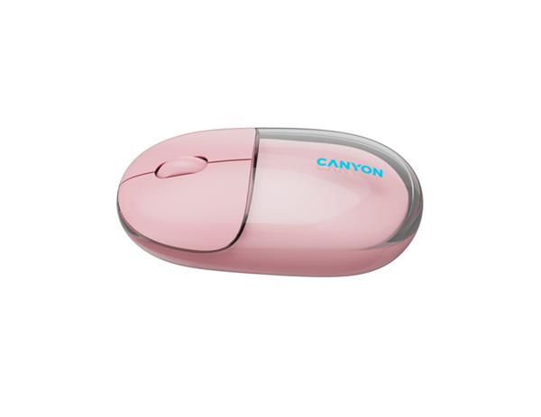 Canyon OnClick 24, 2v1 bezdrôtová optická myš Bluetooth / 2.4 GHz, 1.200 dpi, akumulátor 5.000 mAh, ružová