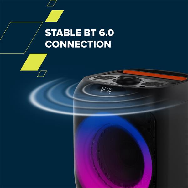 Canyon OnFun 6, 40 W Bluetooth prenosný párty reproduktor s RGB osvetlením, ekvalizérom a vstupom pre mikrofón/gitaru