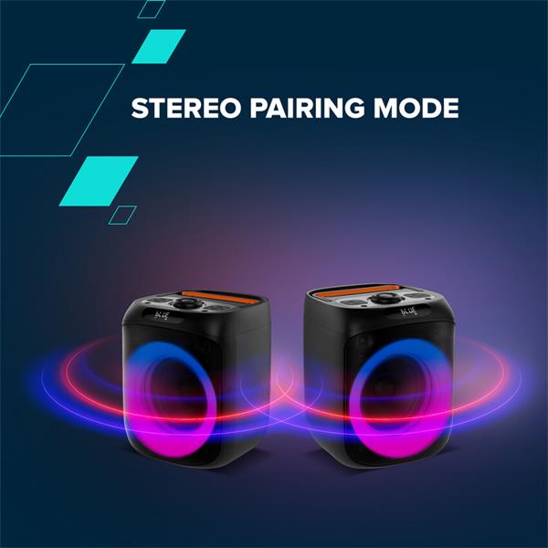 Canyon OnFun 6, 40 W Bluetooth prenosný párty reproduktor s RGB osvetlením, ekvalizérom a vstupom pre mikrofón/gitaru
