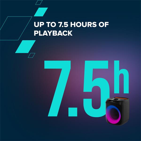 Canyon OnFun 6, 40 W Bluetooth prenosný párty reproduktor s RGB osvetlením, ekvalizérom a vstupom pre mikrofón/gitaru