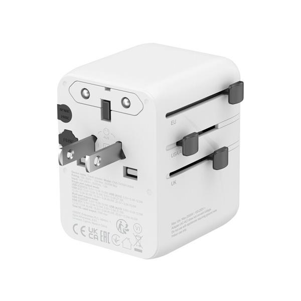 Canyon OnTour 70, univerzálny cestovný adaptér pre 200 krajín, 70W, 3x USB-C / 2x USB-A