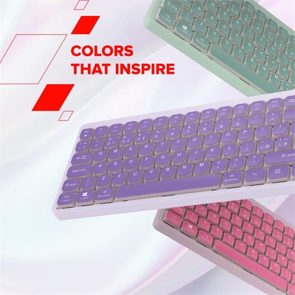 Canyon OnType 10, klávesnica, SK/CZ lokalizácia, mechanická, USB, multimediálna, fialová