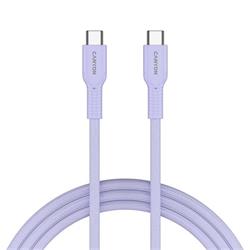 Canyon OnWire CCAP60CL, 1 m, kábel nab. a synchr., USB-C / USB-C, 60W PD, 480Mbps, opletený, fialový