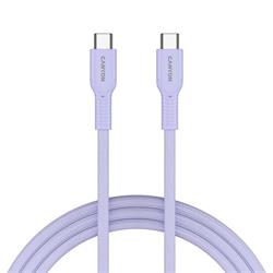 Canyon OnWire CCAP60CL, kábel nab. a synchr., USB-C / USB-C, 60W PD, 480Mbps, opletený, 1 m, fialový