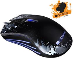 Canyon Paintball CND-SGM8 hráčska myš, drôtová, optická, 500/1000/1500/2000/3500 dpi, 20G, 4 tlac, USB,