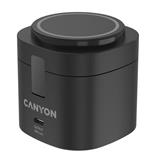 Canyon WS-405, 4v1, bezdrôtová Qi2 nabíjacia stanica pre 4 zariadenia simultánne, bez nabíjačky, čierna