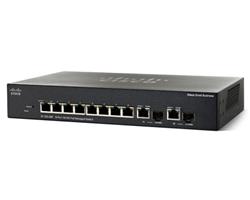 Cisco Linksys SF302-08P 8-port 10/100 Switch, 2x combo port, PoE (SRW208P)