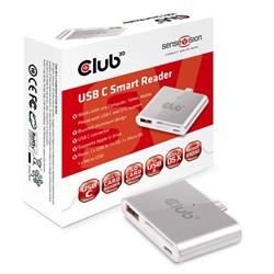 Club3D USB-C Smart Card Reader - čítačka kariet (SD, MicroSD, USB, microUSB)