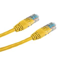 CNS patch kábel Cat5E, UTP - 0,5m , žltý