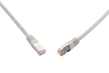 CNS Patch kábel Cat6A, SFTP, LS0H, 0,5m, šedý