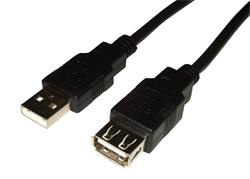CNS USB 2.0 kábel, A/male - A/female, 3m, čierny