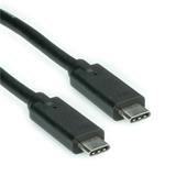 CNS USB 3.1 kábel, Gen2 10Gbps, full pin, C/male - C/male, 0,5m, čierny