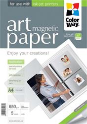ColorWay Fotopapier ART Matný "magnetický" 650g/m, 5ks, A4