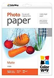 ColorWay Fotopapier Matný 190g/m,50ks,10×15
