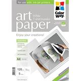 ColorWay Nažehľovací papier na svetlý textil 120g/m, A4, 5ks