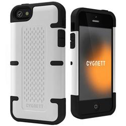 Cygnett, "shock absorbing" obal Workmate pre iPhone 5/5S, bielo-čierny