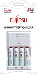 Fujitsu nabíjačka + 4x prednabité akumulátorové batérie R06/AA, 1.900mAh, 2100 cyklov, blister