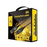 Gembird kábel DisplayPort (M - M), 8K, aktívny, optický (AOC), s Ethernetom, prémiový, 10 m, čierny