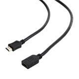 Gembird kábel HDMI (M) na HDMI (F) High speed, s Ethernetom, predlžovací, 3 m, čierny