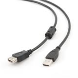 Gembird kábel USB 2.0 (AM - AF), predlžovací, prémiový, 1.8 m, čierny