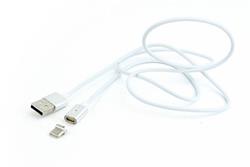 Gembird kábel USB-C (CM) na USB 2.0 (AM), magnetický konektor, 1 m, strieborný