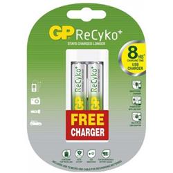 GP nabíjacia batéria RECYKO HR6 2BL + USB nabíjačka