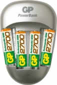 GP - Nabíjačka GP Power Bank 27GS + 4 x 2700 mAh AA NiMH