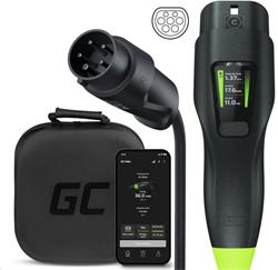 Green Cell Habu Mobillná EV nabíjačka 11kW,7 m,Type 2CEE pre nabíjanie elektromobilu,2 v 1 Wallbox v kábli s GC Apkou