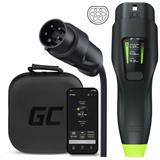 Green Cell Habu Mobillná EV nabíjačka 11kW,7 m,Type 2CEE pre nabíjanie elektromobilu,2 v 1 Wallbox v kábli s GC Apkou