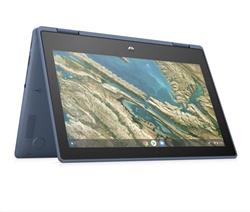 HP ChromeBook x360 11 G3, Celeron N4120, 11.6 HD/Touch, UMA, 8GB, 64GB, Chrome, 1-1-0, Blue