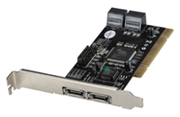 i-Tec PCI SATA 150 RAID (4channels, 2x eSATA + 4x internal)