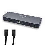 i-tec Thunderbolt 3 Dual 4K Docking Station with Power Delivery 65W + Two TB3 Cables: 150cm & 70cm