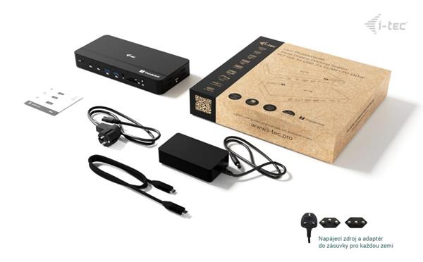 i-tec Thunderbolt 5 Triple Display Docking Station, M.2 slot, 6x USB, 2.5 GLAN, Power Delivery 140W