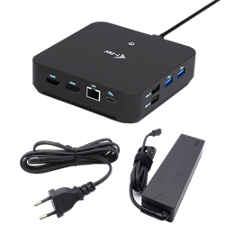 i-tec USB-C DP Dual HDMI Docking Station, Power Delivery 100W + Universal Charger 100W