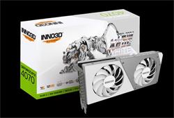 INNO3D GeForce RTX 4070 Twin X2 OC White 12GB/192bit, GDDR6X, HDMI, 3xDP