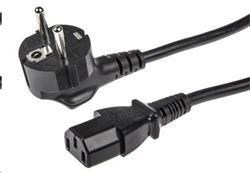 Kábel sieťový / napájací 230V 3x1,5mm2, pre vysokú záťaž, 1,5m, C13 - Schuko, High quality