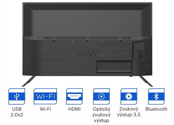 KIVI TV 40F740LB, 40" (102 cm), FHD LED TV, Google Android TV 9, HDR10, DVB-T2, DVB-C, WI-FI, Google Voice Search