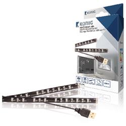 König USB TV náladové osvetlenie LED, stmievateľné, 2x 45 cm, studená bielaKönig USB TV náladové osvetlenie LED, stmieva