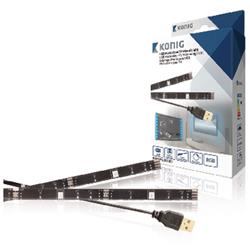 König USB TV náladové osvetlenie, stmievateľné, 2x 50 cm, RGB