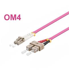 LC-SC Optický patch cord 50/125 3m OM4 Duplex