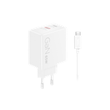 Lenovo 65W, USB-C, Charger, GaN, 1,5m kabel, biely