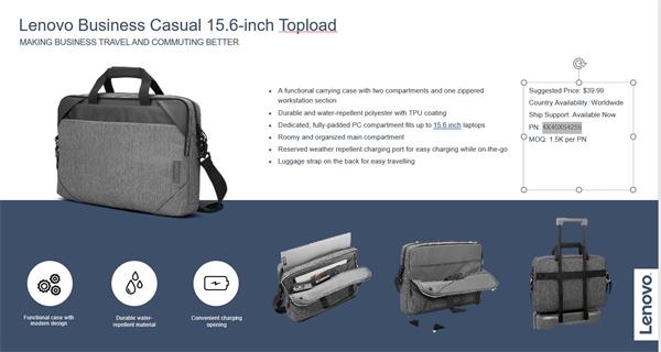 Lenovo Business Casual 15.6-inch Topload - taska