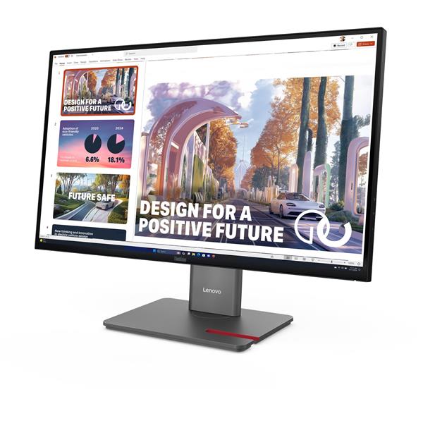 Lenovo P27QD-40 27" 2560x1440 1500:1 350cd 4ms HDMI+DP+USB+USB-C+RJ45 dock PD140W webcam 3y