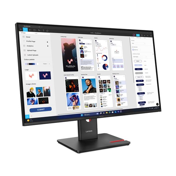 Lenovo T32UD-40 31.5" 3840x2160 1500:1 350cd 4ms HDMI+DP+USB+USB-C+RJ45 dock PD100W webcam 3y
