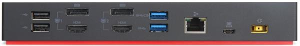 Lenovo ThinkPad Hybrid USB-C with USB-A Dock (2x DP, RJ45, 3x USB-C,2x USB 2.0, 2x HDMI, adapter) pripojit max. 2x LCD