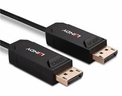 Lindy DisplayPort M/M 10m, 8K@60Hz, DP v2.0, 40Gbit/s, UHBR10, čierny, jednosmerný, aktívny, optický