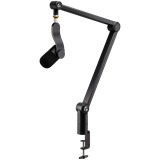 Logitech® G Yeticaster GX Dynamic RGB Gaming Mic with LIGHTSYNC and Premium Desktop Microphone Boom Arm-BLACK-US